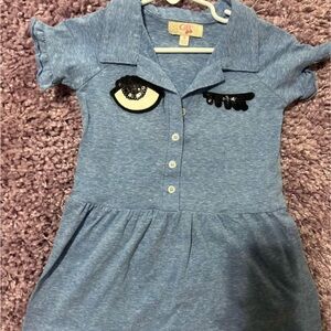 Gianni Bini Blue Kids Dress with Fun Eye Design